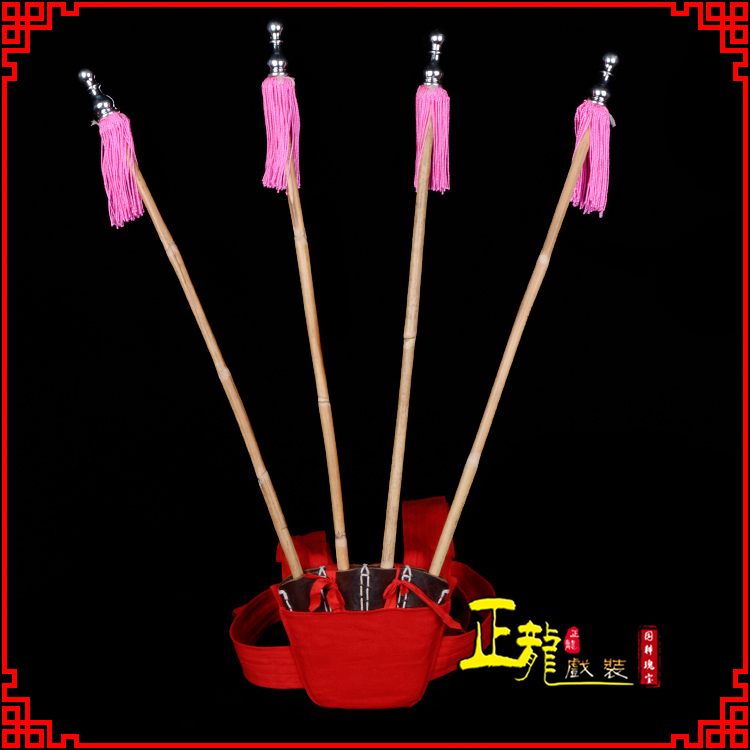 威远戏装戏曲用品靠旗男女大靠 靠板 正宗牛皮旗杆旗架