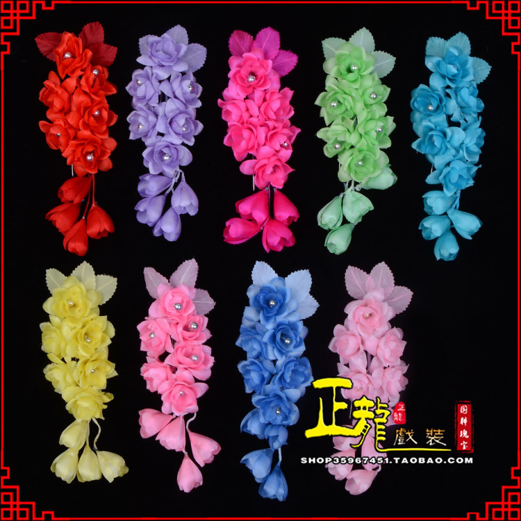 威远鬓花头饰小花头花 真丝绢花