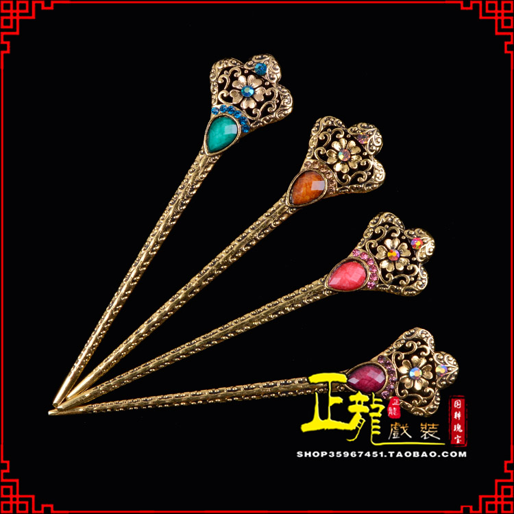 威远头饰老旦青衣员外夫人簪子 老旦发簪